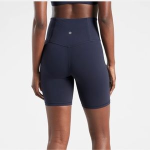 athleta ultra high rise elation short 7" navy
